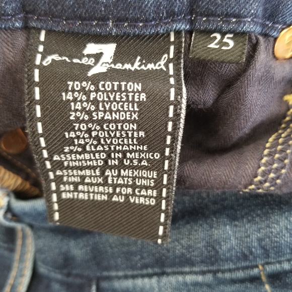 7 For All Mankind Womens Ankle Skinny Jeans - 25 - Picture 3 of 4